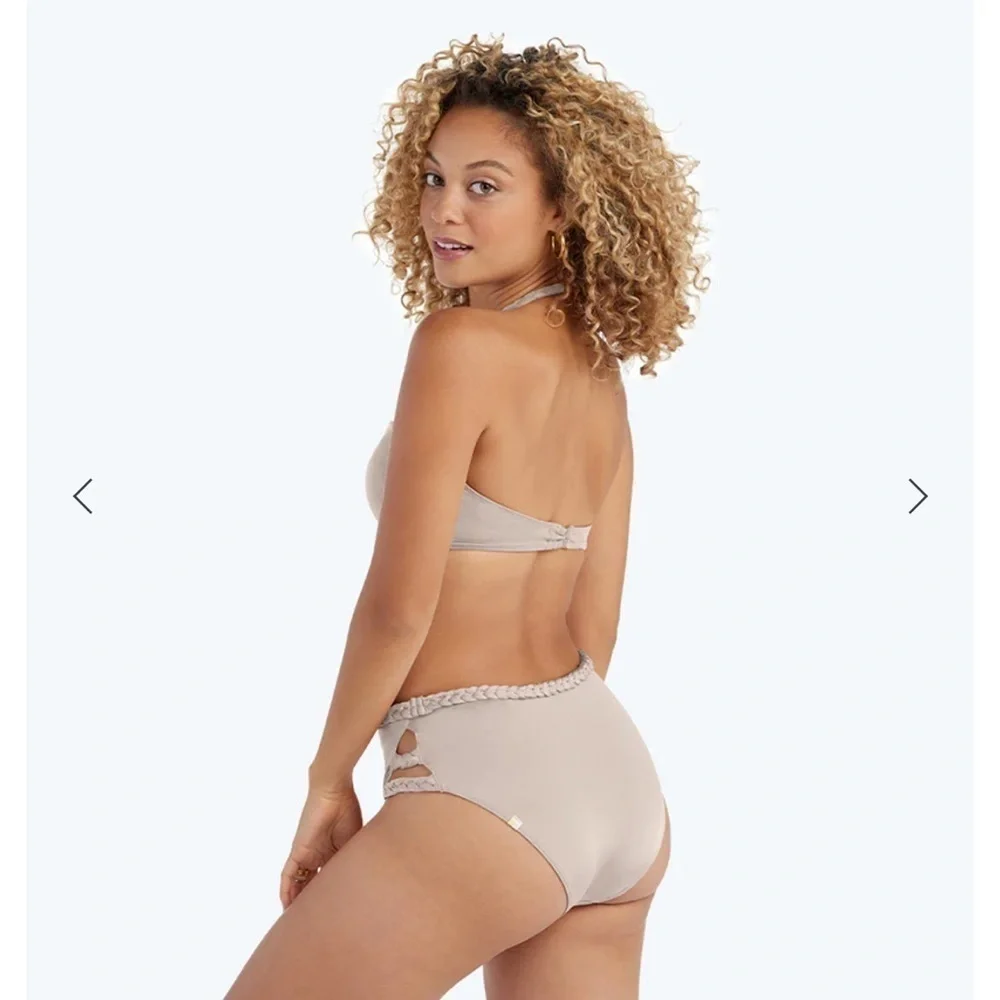 Summersalt The Braided High Leg High Rise Bikini Bottom Size 6 NEW!